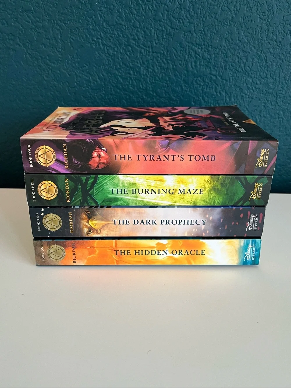 Rick Riordan The Trials of Apollo Book 1 to 4 Burning Maze Tyrants Tomb